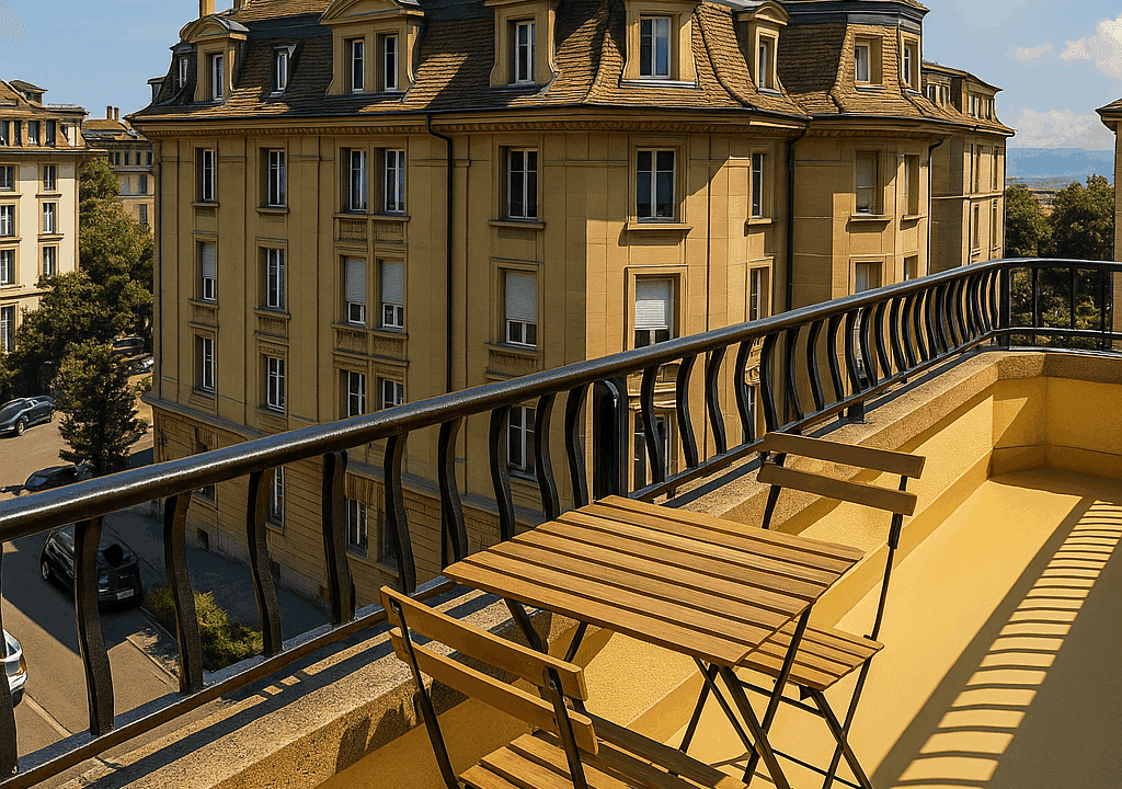 Bright studio – lake view, city centre & train station